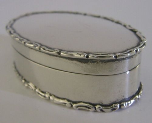 Edwardian English Solid Sterling Silver Table Trinket Box 1904 Antique 58g