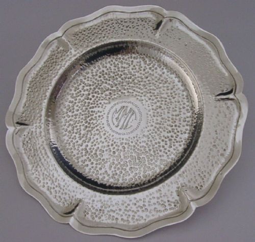 Super 180g Hand Made Sterling Silver Tray or Plate C1920 American Arts & Crafts