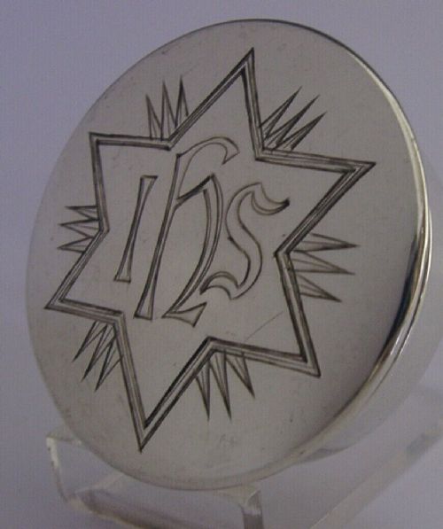 English Sterling Silver Pyx Holy Communion Wafer Box 1964 Religious