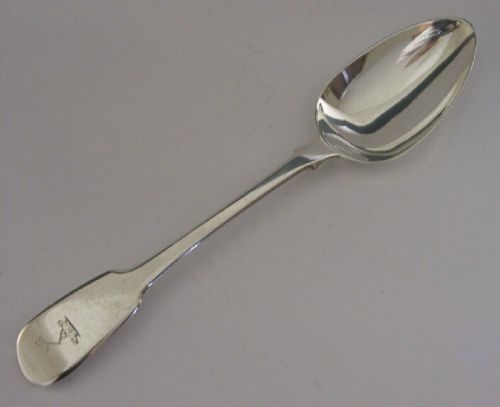 Georgian Sterling Silver Southam Family Crested Serving Spoon 1810 Antique 70g