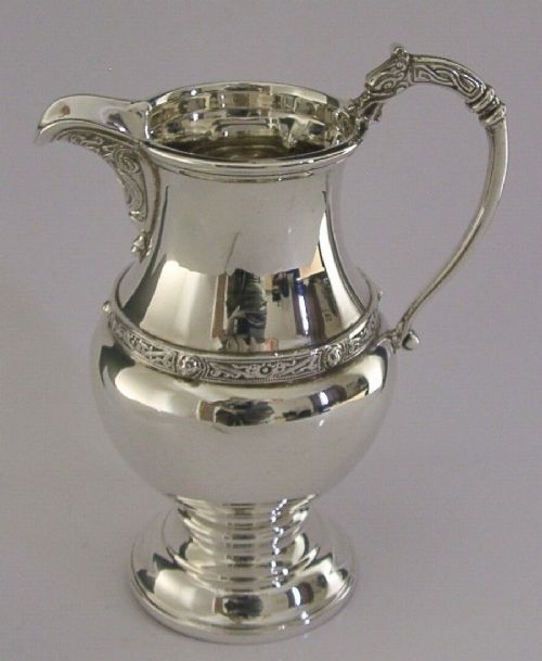 English Solid Sterling Silver Celtic Cream Jug 1939 Antique Arts & Crafts 126g