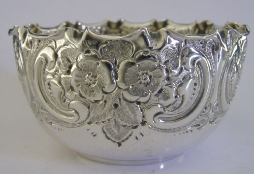 Mint Victorian English Solid Sterling Silver Sugar Dish Bowl 1896 Antique 80g
