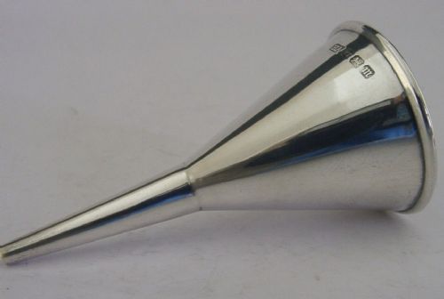 Rare English Sterling Silver Hip Flask Funnel 1904 Antique 16g Hunting Shooting