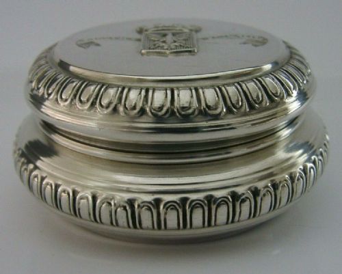 Top Quality French Solid Sterling Silver Art Deco Box C1920 Aire Sur La Lys