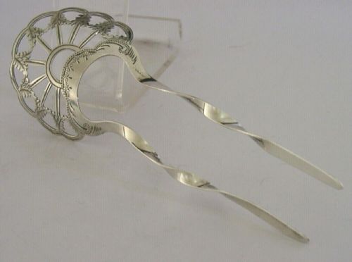 Stunning English Sterling Silver Art Nouveau Hair Slide Comb 1904 Antique