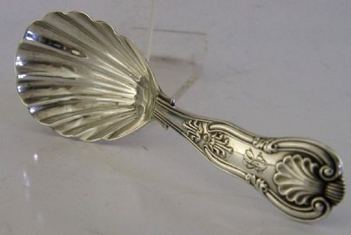 Quality English Solid Sterling Silver Kings Pattern Caddy Spoon 1894 Antique 24g