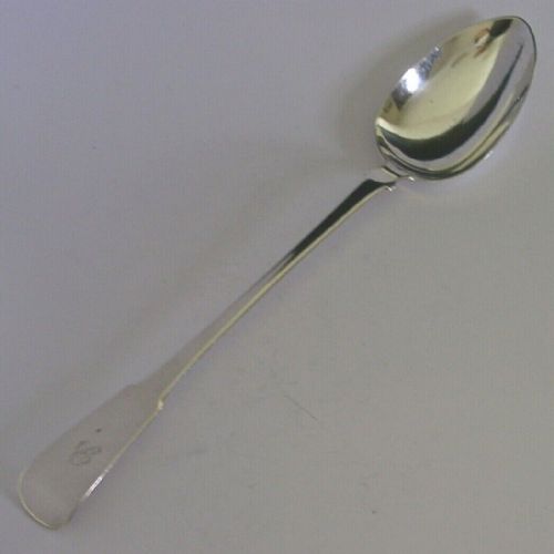 Rare Georgian Sterling Silver Scottish Provincial Dumfries Basting Spoon C1820