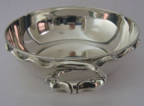 English Sterling Silver Snake Handled Wine Taster 1945 Barware 100g