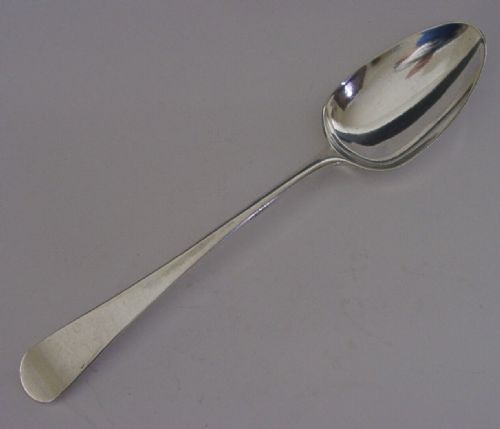Rare Incuse Duty Mark Georgian Sterling Silver Spoon 1785 Antique 56g