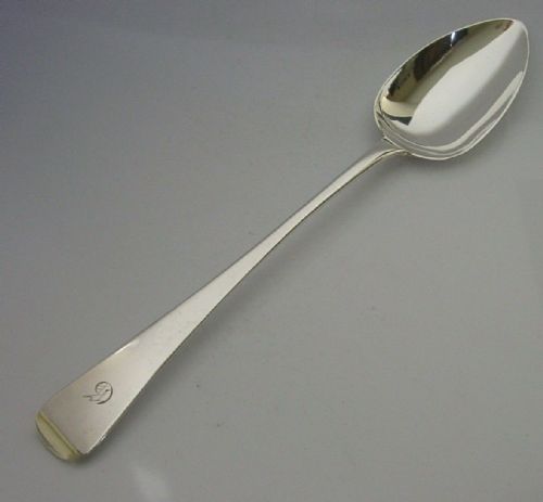 Superb Georgian Sterling Silver Old English Pattern Basting Spoon 1814 Antique