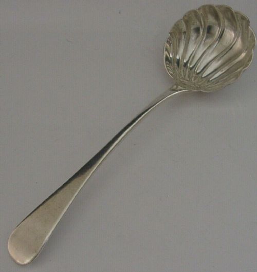 Quality Edwardian Solid Sterling Silver Fluted Ladle 1901 Antique 54g