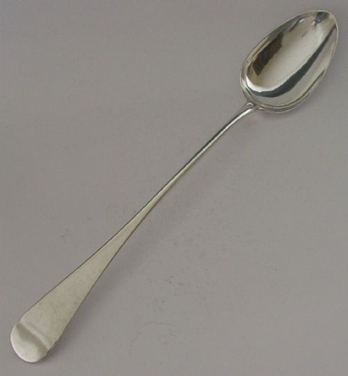 Superb English Georgian Sterling Silver Basting Spoon 1794 Antique 96g