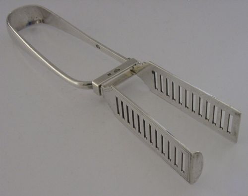 Heavy Sterling Silver Asparagus Sandwich Serving Tongs 1910 Antique 142g