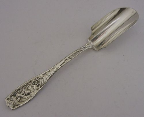 Rare American Sterling Silver Pomona Pattern Stilton Cheese Scoop C1880