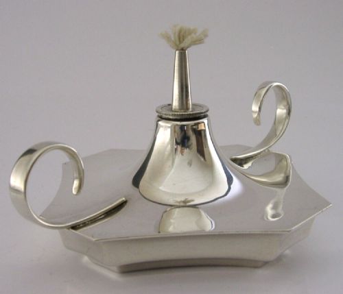 Superb English Solid Sterling Silver Cigar Table Lighter 1923 Antique 112g