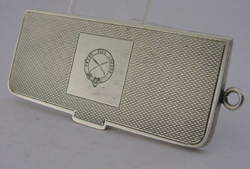 London Press Club Sterling Silver 'Pass' Case 1931 Antique Snell Family Interest