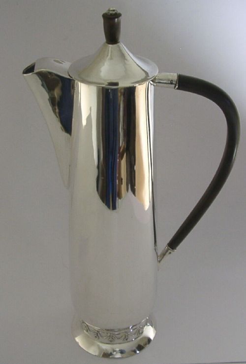 Large 740g Sterling Silver Water Jug Coffee Pot 1959 Mid Century Modern