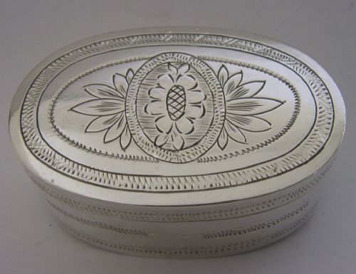 C1750 Beautiful English Sterling Silver Snuff Box Georgian Antique 50g