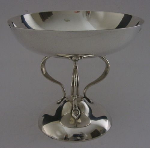 Art Nouveau Sterling Silver Dish Tazza Bowl 1908 108g Stunning Antique