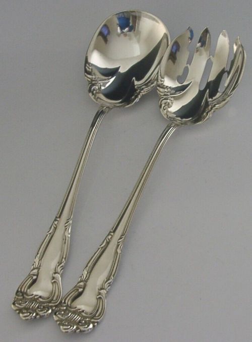 Huge 242g American Solid Sterling Silver Art Nouveau Servers C1900 Antique