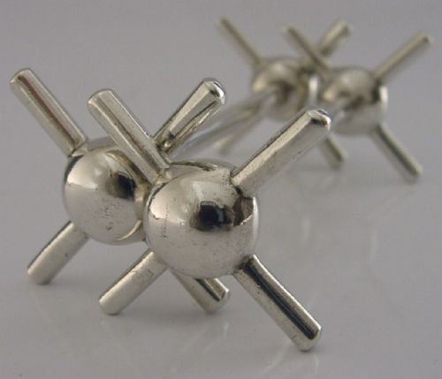 Dresser Style Art Deco Sterling Silver Cutlery Rests 1904 Antique 118g