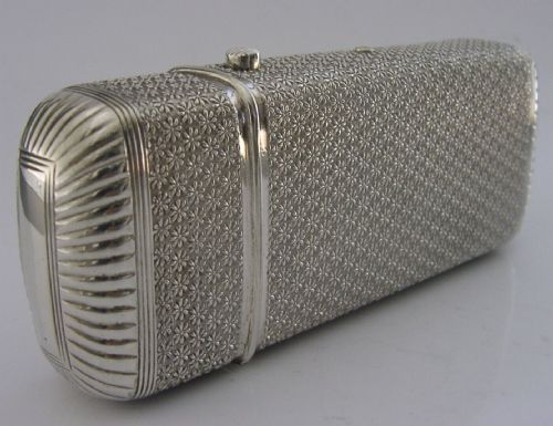V Rare Superb Dutch 1838 Solid Silver Cigar Case Box Antique 110g