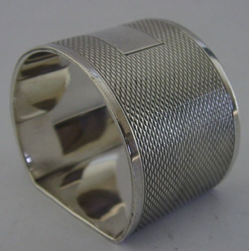 Very Heavy 60g English Solid Sterling Silver Napkin Ring 1957 Top Quality
