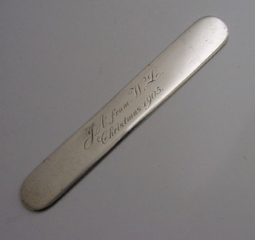 Rare S Mordan Sterling Silver Doctors Tongue Depressor Medical Antique 1905