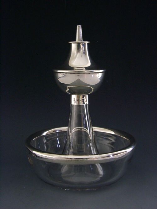 Rare Solid Sterling Silver Lighthouse Cigar Table Lighter 1909 Antique Novelty