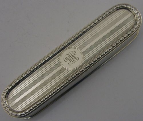 Stunning Sterling Silver Toothpick Box 1911 Antique 56g