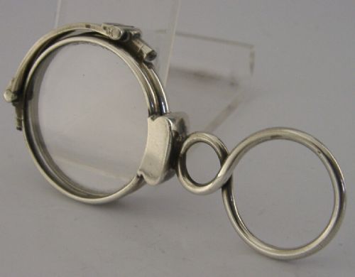 English Solid Silver Folding Glasses Spectacles Lorgnettes C1820
