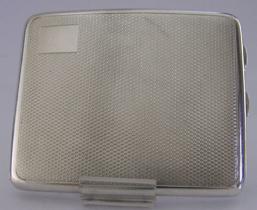 Sampson Mordan Heavy 142g Sterling Silver Cigarette Case 1928 Antique Art Deco