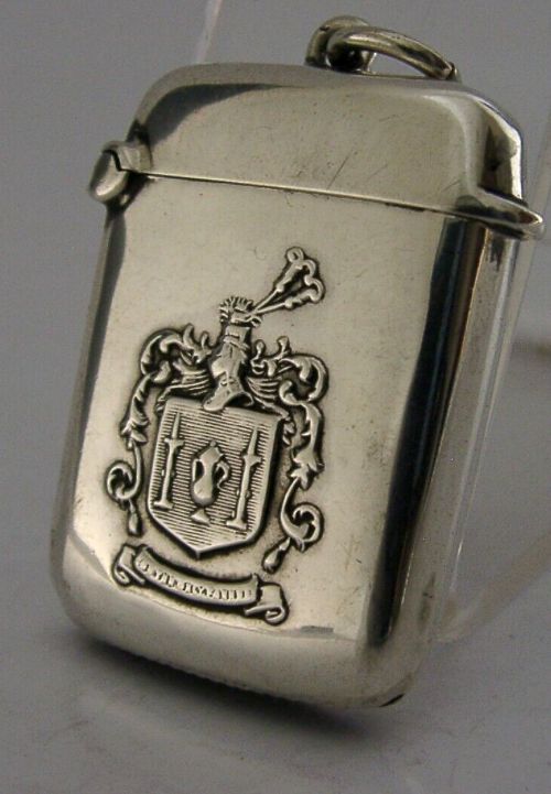 Rare English Sterling Silver Worshipful Company of Founders Vesta Case Livery Co
