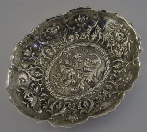 Beautiful Victorian English Solid Sterling Silver Dish Bowl 1895 Antique 68g