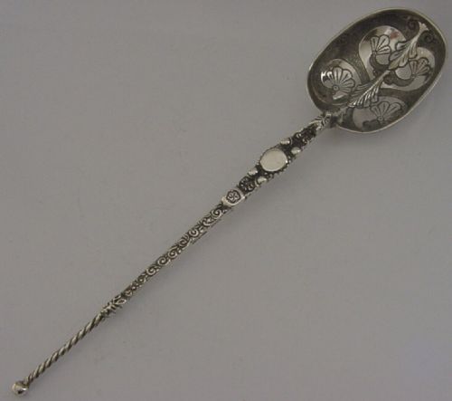 Large 88g Sterling Silver Coronation Anointing Baptism Spoon 1910 Royal Chester