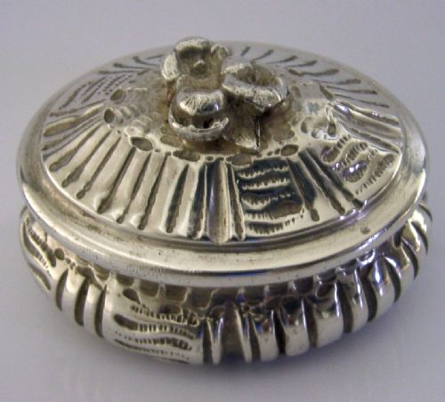 Superb German Solid 800 Silver Table Box C1920 Antique 70g