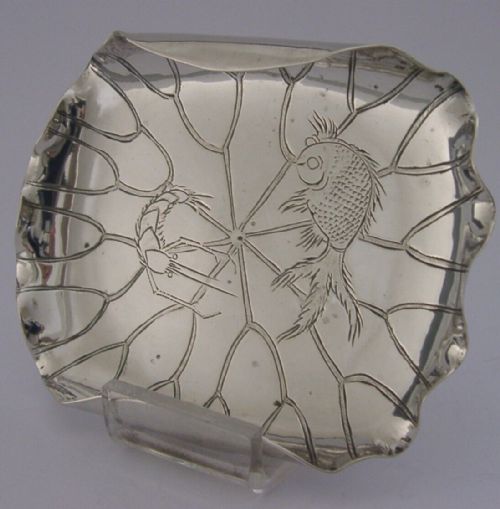 Rare Chinese Export Solid Silver Dish C1900 Antique 56g Naturalistic