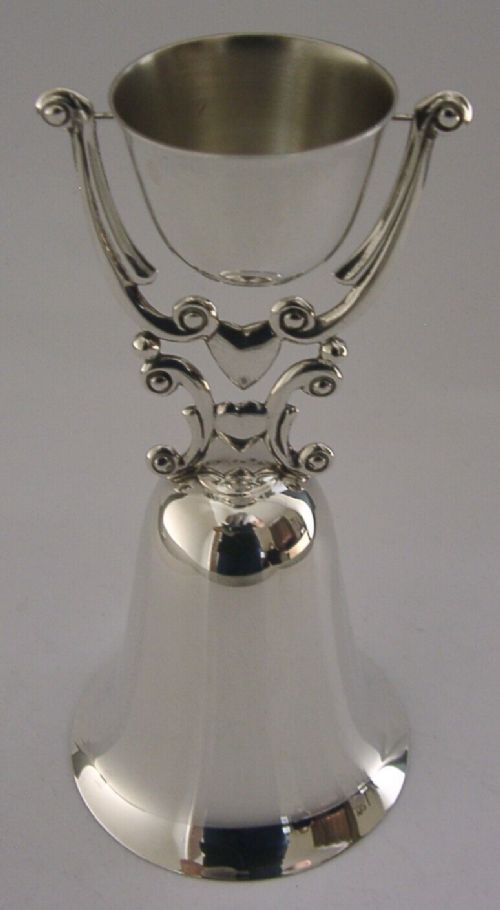 Beautiful American Sterling Silver Wager Cup Marriage Cup C1950 Antique Wedding