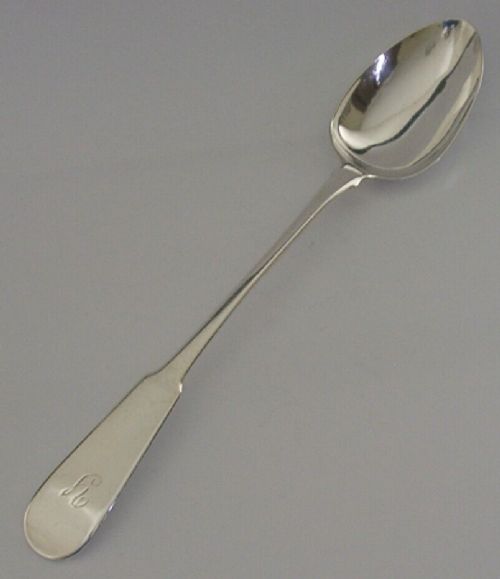 RARE GEORGIAN STERLING SILVER SCOTTISH BASTING SPOON 1819 ANTIQUE 108g