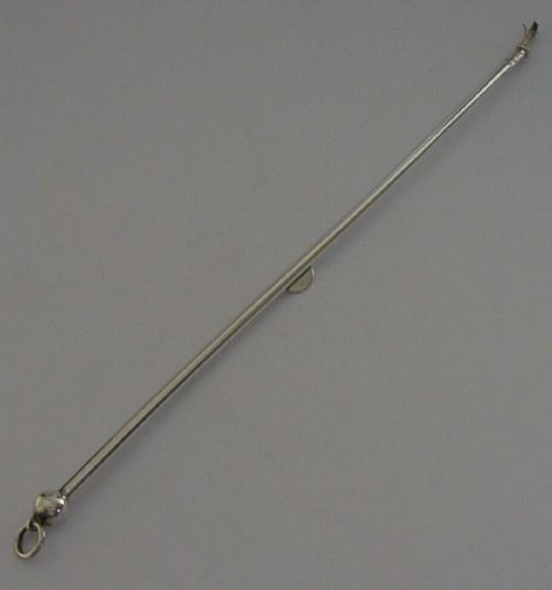 Rare Victorian Sterling Silver Lighter Taper Candle Chandelier Lighter 1898 12in