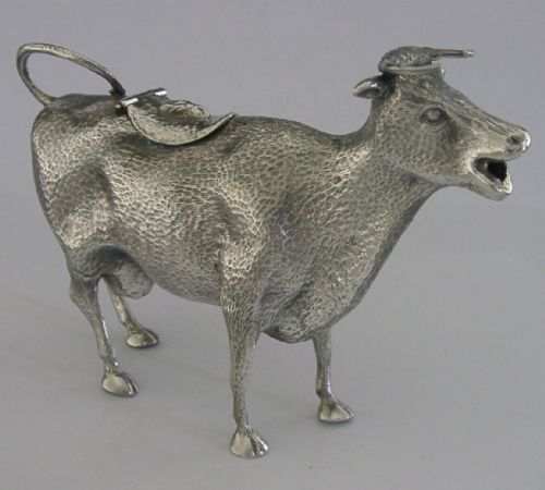 Rare Silver Plate Novelty Cow Creamer Cream Jug C1940