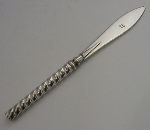 Rare Victorian Sterling Silver Bookmark Page Marker 1897 Antique
