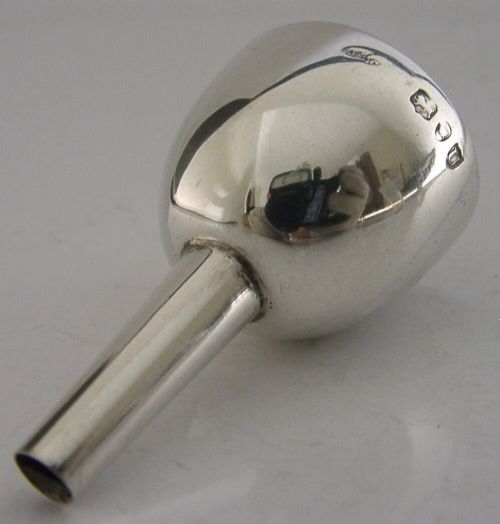 Rare S Mordan Sterling Silver Spirit Hip Flask or Medical Funnel Victorian 1895