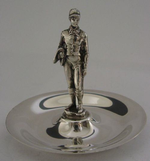 Rare American Tiffany & Co Sterling Silver Jockey Horse Rider Dish C1960