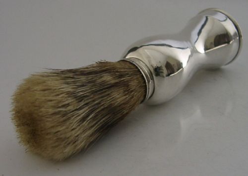 Rare Sterling Silver Travelling Shaving Brush Box 1904 Antique Edwardian