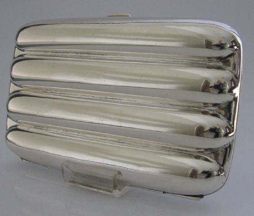 Mint Four Comp Sterling Silver Cigar Holder Case Box 1905 Antique 127g