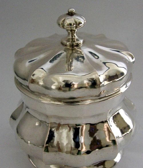 Quality Italian Plannished Solid Silver Tea Caddy Box C1950 187g Stunning