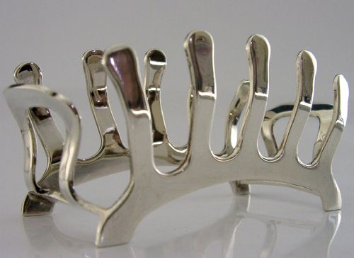 English Sterling Silver Toast Rack 1946 Antique 72g Art Deco Unusual