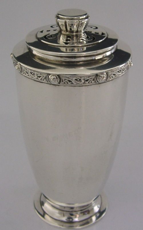 Sterling Silver Arts & Crafts Sugar Caster Shaker 1940 Celtic Lindisfarne 110g