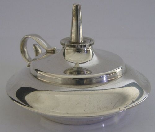 Gentlemens English Solid Sterling Silver Cigar Table Lighter 1923 Antique 72g